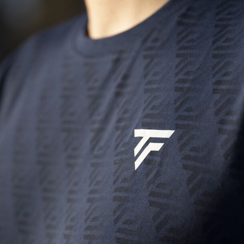 NAVY GRAPHIC TEE STRETCH T-SHIRT