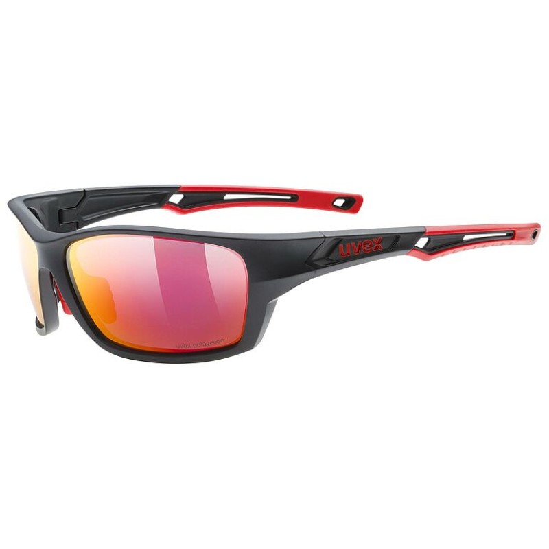 uvex sportstyle 232 P ΧΡΩΜΑ black mat red