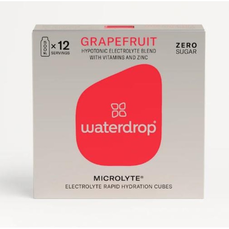 Waterdrop Electrolyte Grapefruit Rapid Hydration Cubes 